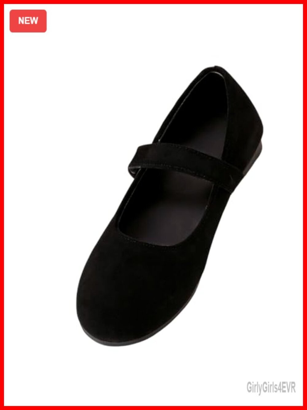 Vintage Suede Mary Jane Ballet Flats Soft Hook & Loop Comfort Walking Shoes